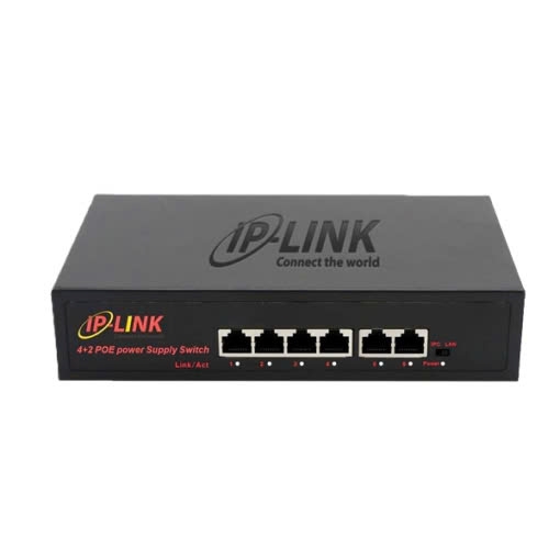 Switch POE IPLink SW04 4 Cổng (Smart PoE - 4 Port PoE + 2 Port Up Link, 130W)