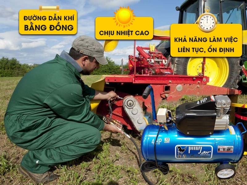 Máy Nén Khí Có Dầu Pony 4HP 50L DK40-50NK