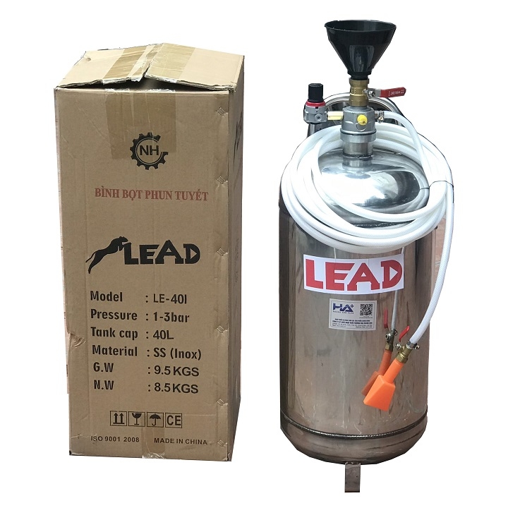 Bình Phun Bọt Tuyết Inox 201 Lead 40L LE-40I