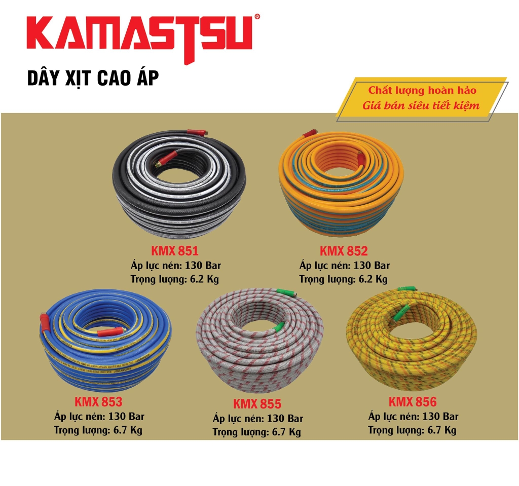 Dây Phun Xịt Áp Lực Kamastsu 8.5mm KMX855-50M