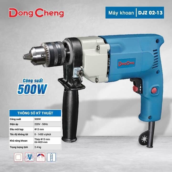 Máy Khoan Thân Nhôm Dongcheng DJZ02-13 500W