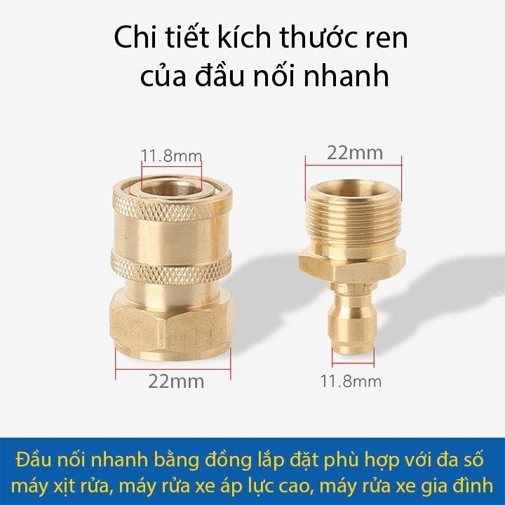 Bộ Khớp Nối Nhanh Máy Rửa Xe Gia Đình