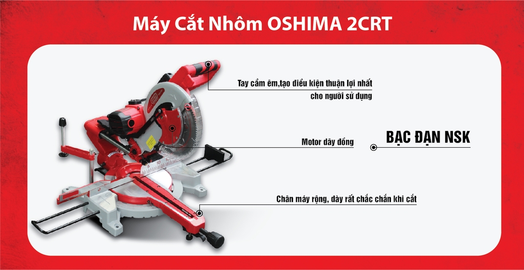 Máy Cắt Nhôm Oshima 2200W MCN-2CRT