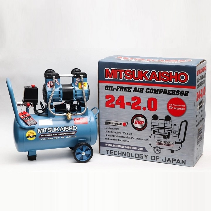 Máy Nén Khí Không Dầu Mitsukaisho 2HP MITSUKAISHO 24-2.0 24L