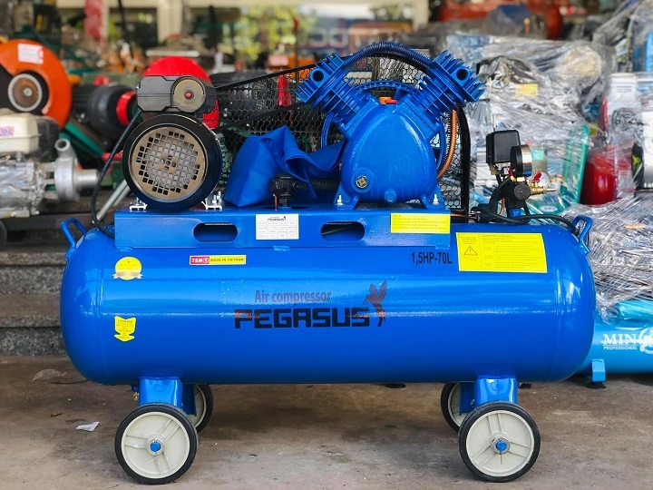 Máy Nén Khí Dây Đai Pegasus 1.5HP 70L TM-V-0.12/8-70L