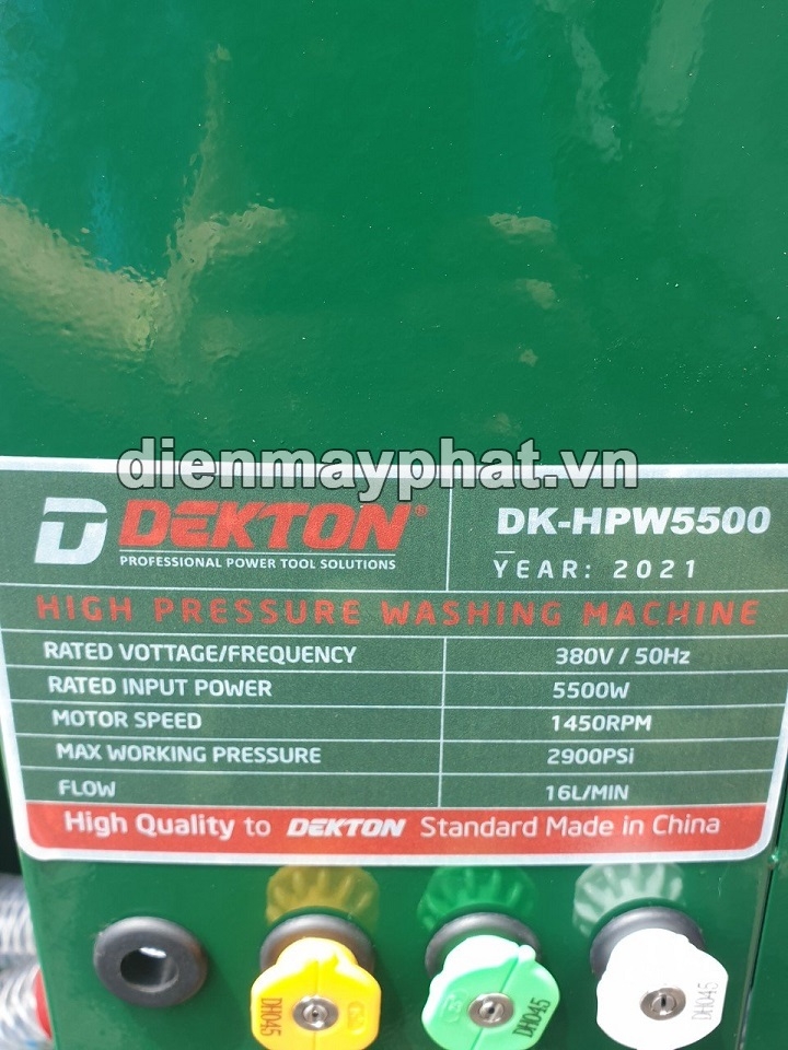 Máy Rửa Xe Cao Áp Dekton 5.5Kw DK-HPW5500