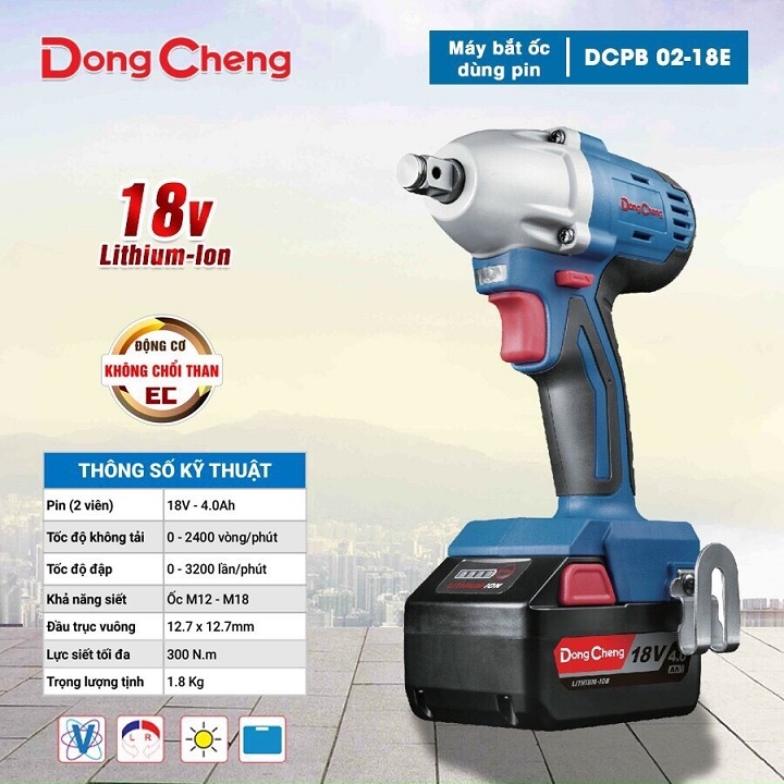 Máy Bắt Ốc Dùng Pin DongCheng DCPB 02-18E 18V