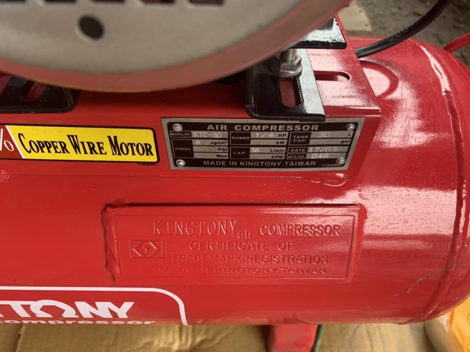 Máy Nén Khí Dây Đai Kingtony 1/4HP 30L KTC-30