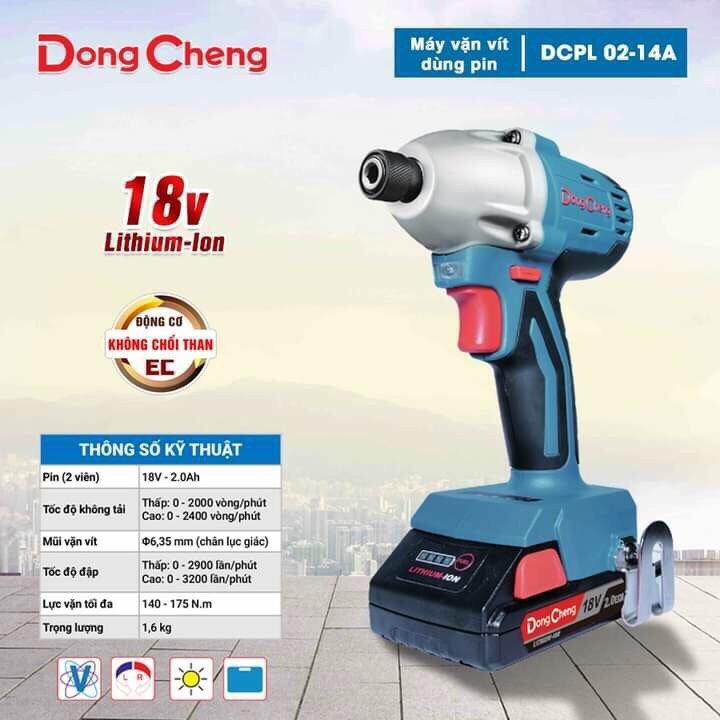 Máy Vặn Vít Dùng Pin DongCheng DCPL02-14A 18V