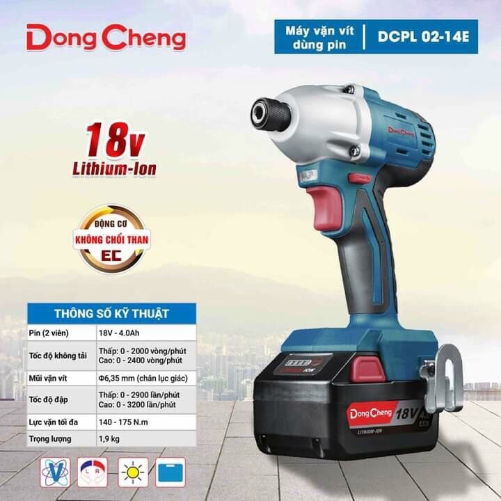 Máy Vặn Vít Dùng Pin DongCheng DCPL02-14E 18V