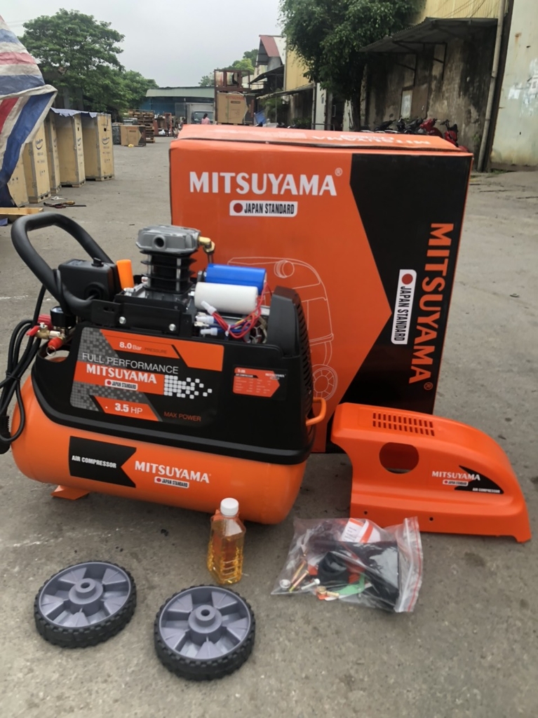 Máy Nén Khí Có Dầu 2 Tụ Mitsuyama 3.5HP TL-30L2T