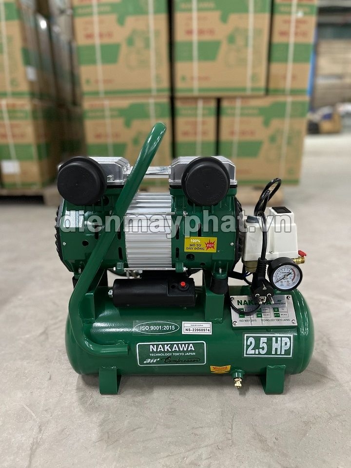 Máy Nén Khí Không Dầu Nakawa 2.5HP 12L NK 25-12