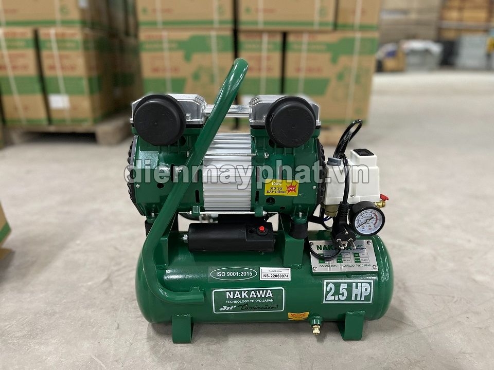 Máy Nén Khí Không Dầu Nakawa 2.5HP 12L NK 25-12