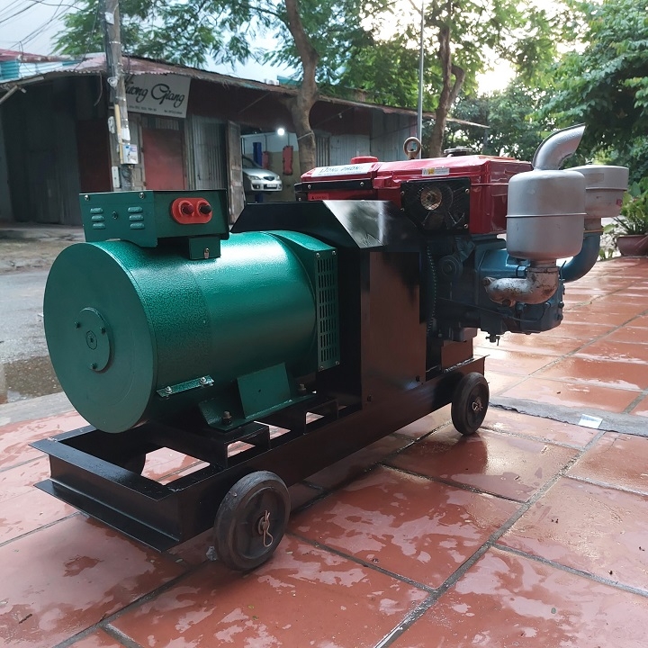 Máy Phát Điện Đầu Nổ Hoàng Anh 30HP 24KW 3 Pha (D30 Gió Đề)