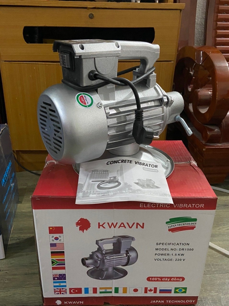 Máy Đầm Dùi Điện Kwavn 1.5Kw DR-1500 Dây Đồng