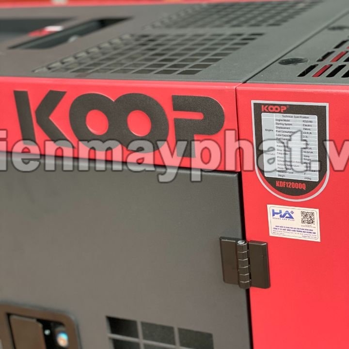 Máy Phát Điện Chạy Dầu Koop 10Kw KDF12000Q