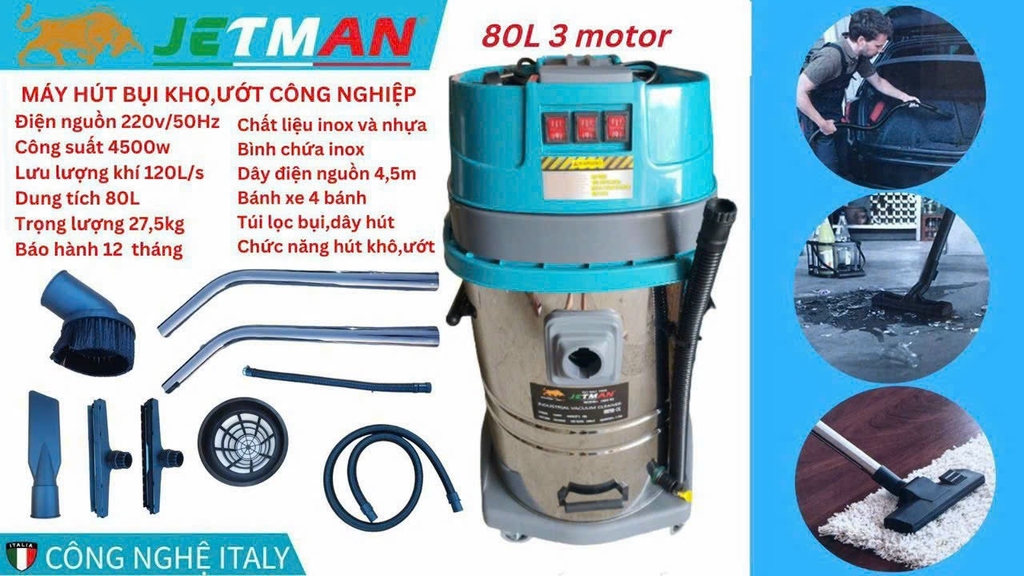 Máy Hút Bụi Jetman 80L 4500W HB80