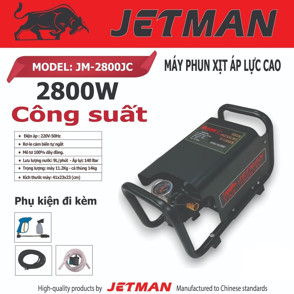 Máy Rửa Xe Jetman 2800W JM-2800JC