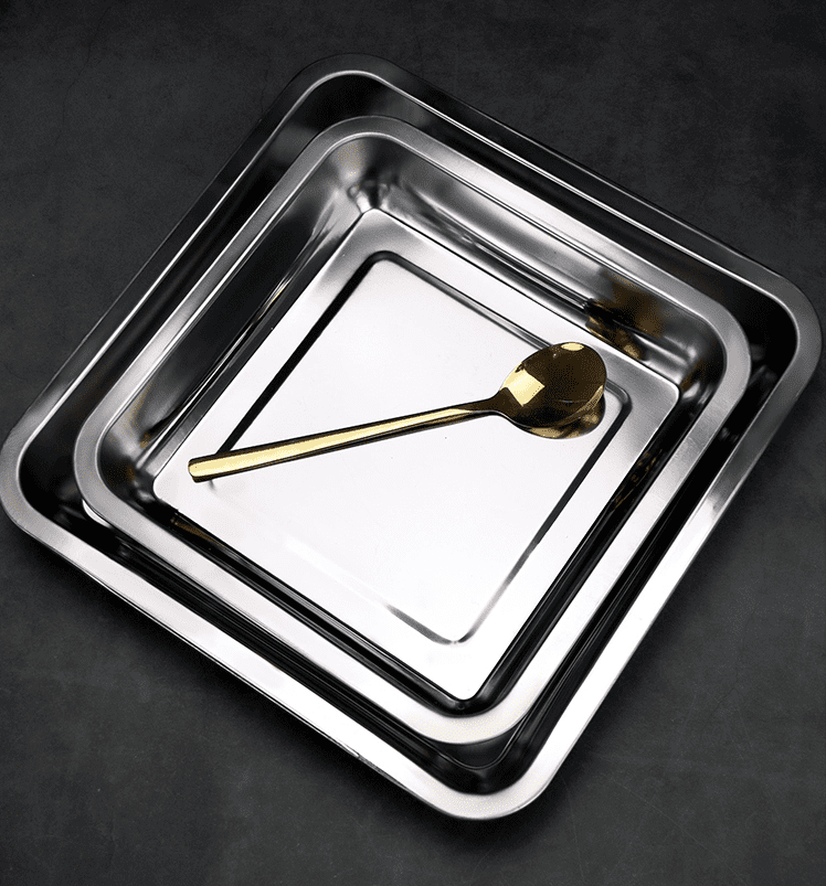 Khay vuông nướng bánh Inox 304