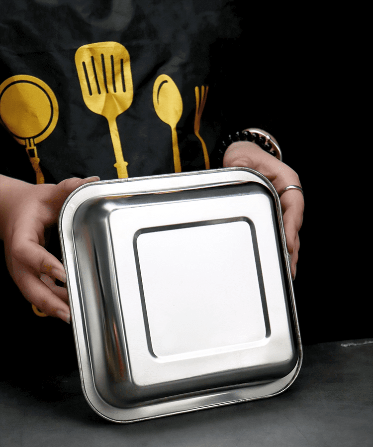 Khay vuông nướng bánh Inox 304