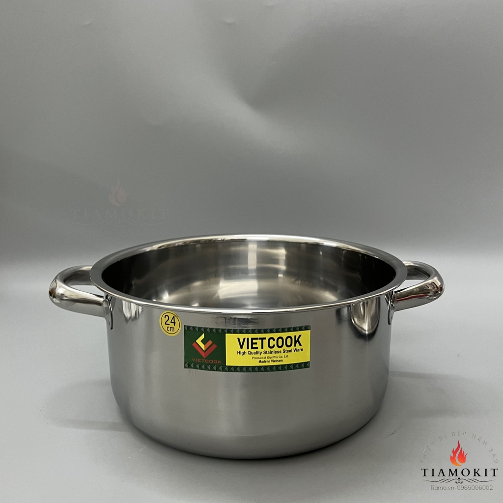 Nồi 1 đáy nắp inox Vietcook