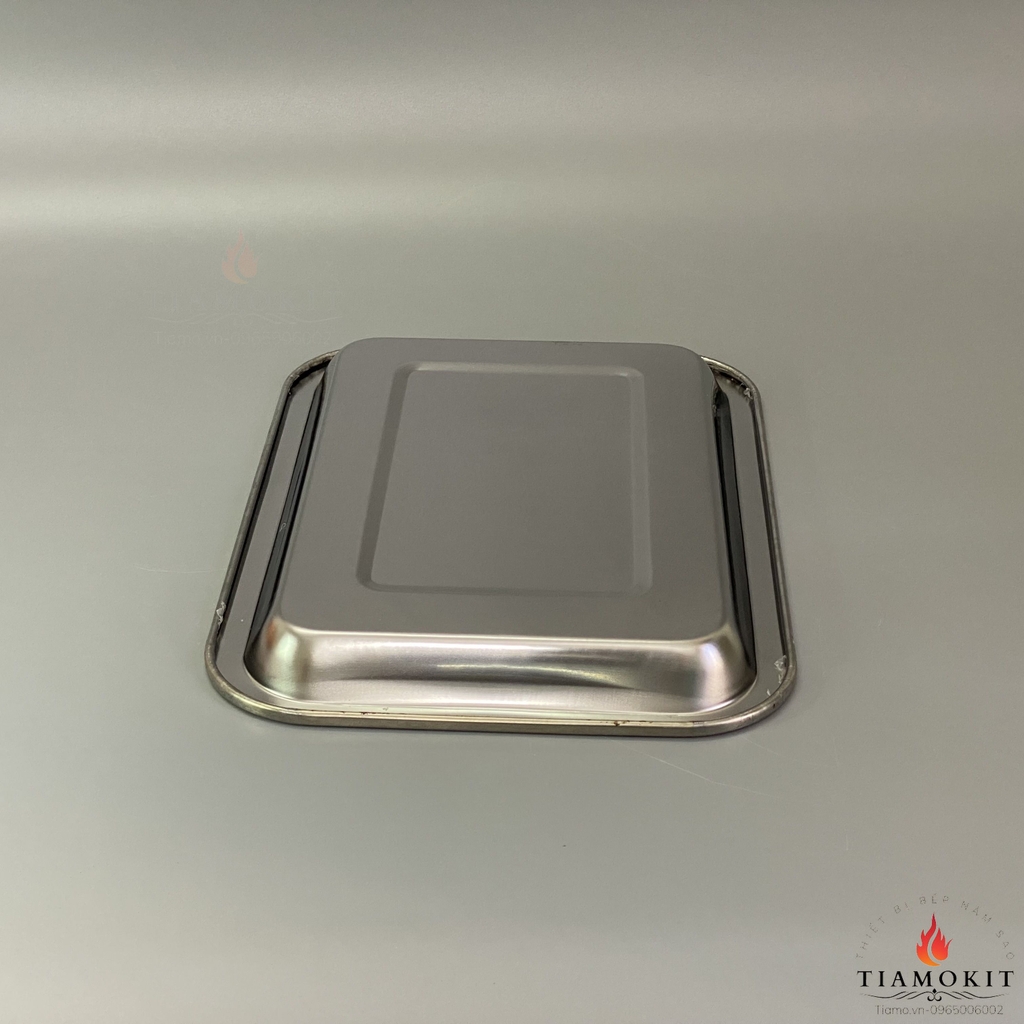 Khay inox để đồ chữ nhật Sus 201  kích thước 20x27 cm (Sâu 2cm, sâu 5cm, sâu 7cm)