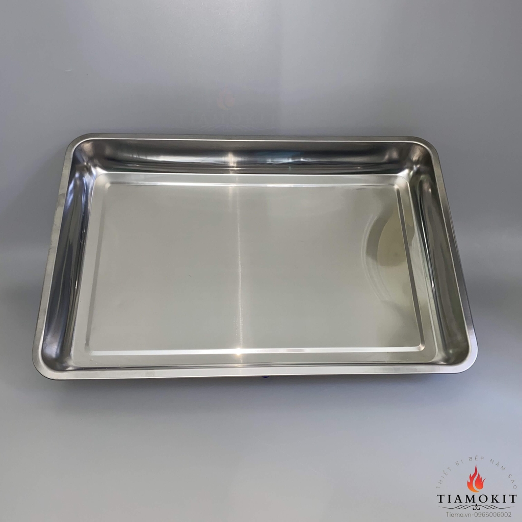 Khay inox để đồ chữ nhật kích thước 40x60 sâu 7cm ( Sus 304, Sus 201, Sus 430 )