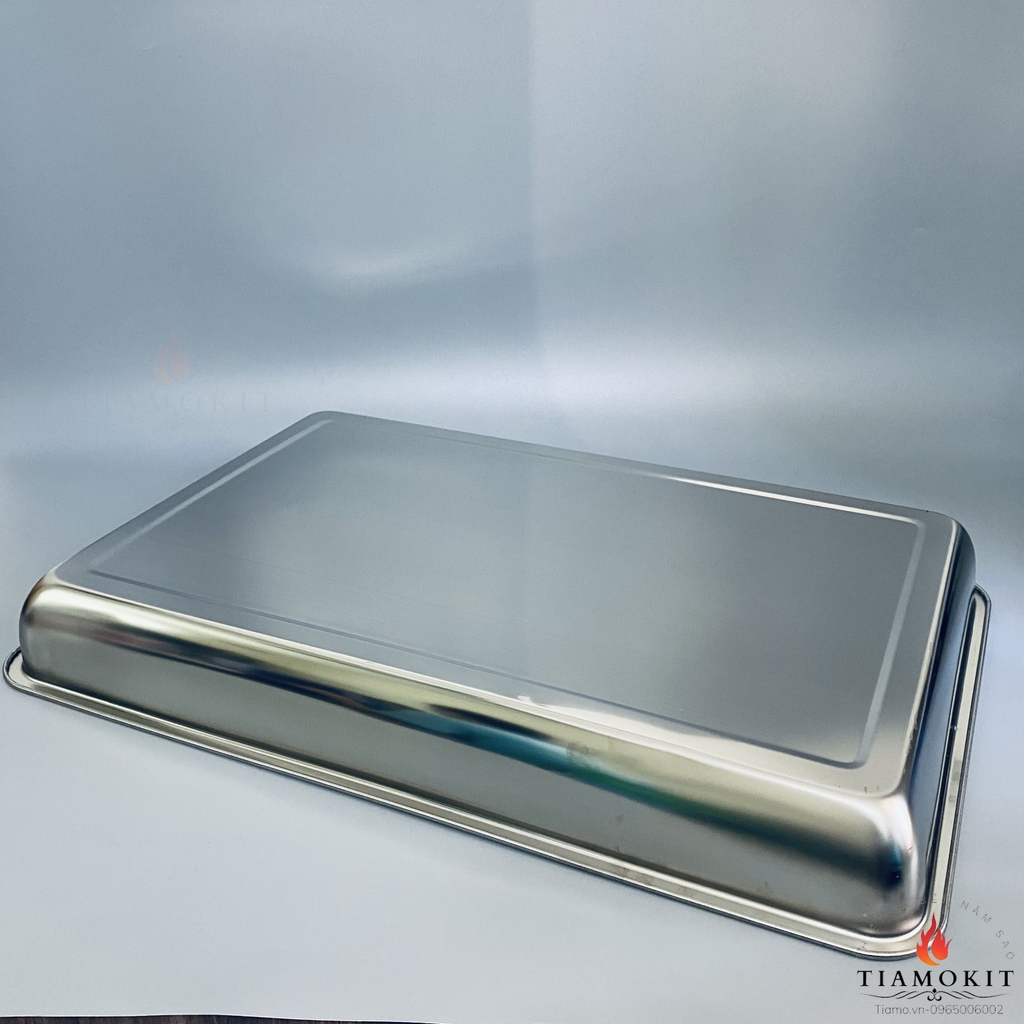Khay inox để đồ chữ nhật kích thước 40x60 sâu 7cm ( Sus 304, Sus 201, Sus 430 )