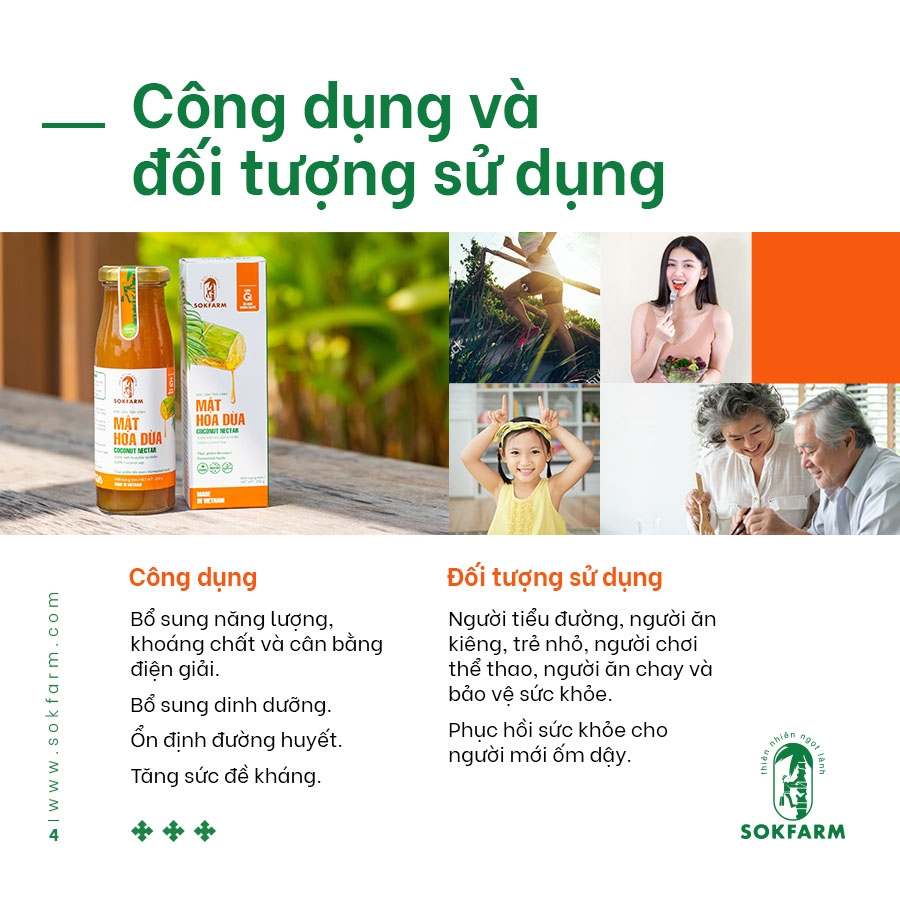 Mật HOA DỪA CẠN tự nhiên 250gr - SOKFARM - Trà Vinh