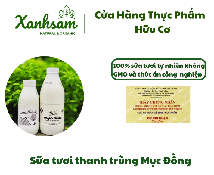 SỮA TƯƠI THANH TRÙNG - 900ml - Mục Đồng