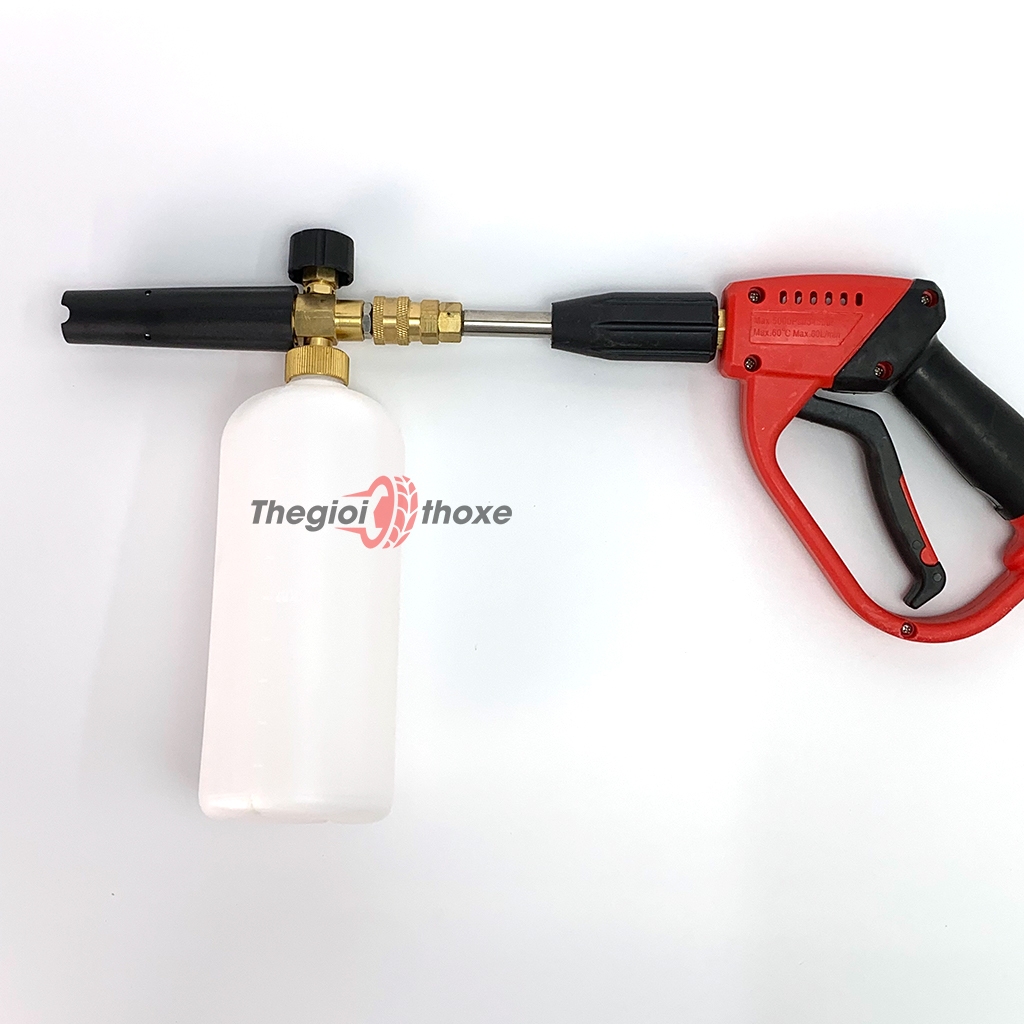 Bình tạo bọt tuyết gắn súng phun rửa xe