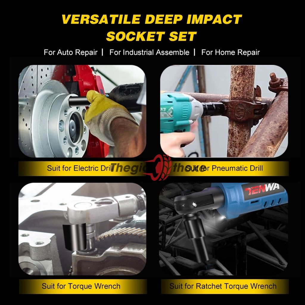 Bộ đầu khẩu vặn ốc dài 8-32mm