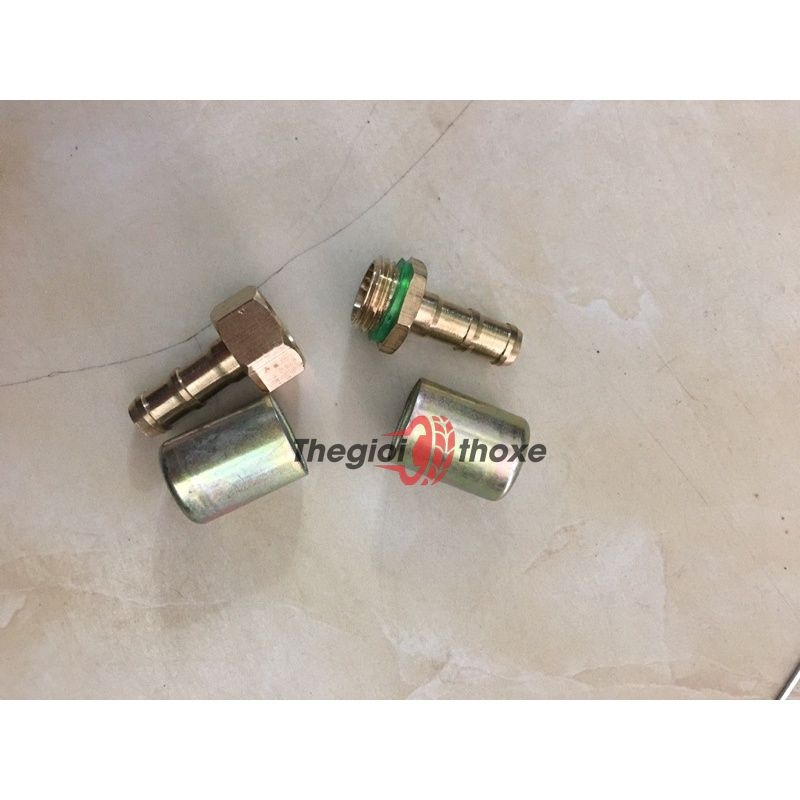 Bộ cos ép dây máy rửa xe (đầu đực + cái + áo ép) - Ren 13 mm