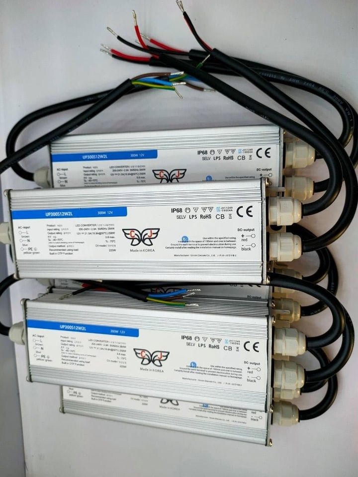 Nguồn đèn LED Hàn Quốc INTERONE công suất 12V - 300W chống nước 100%