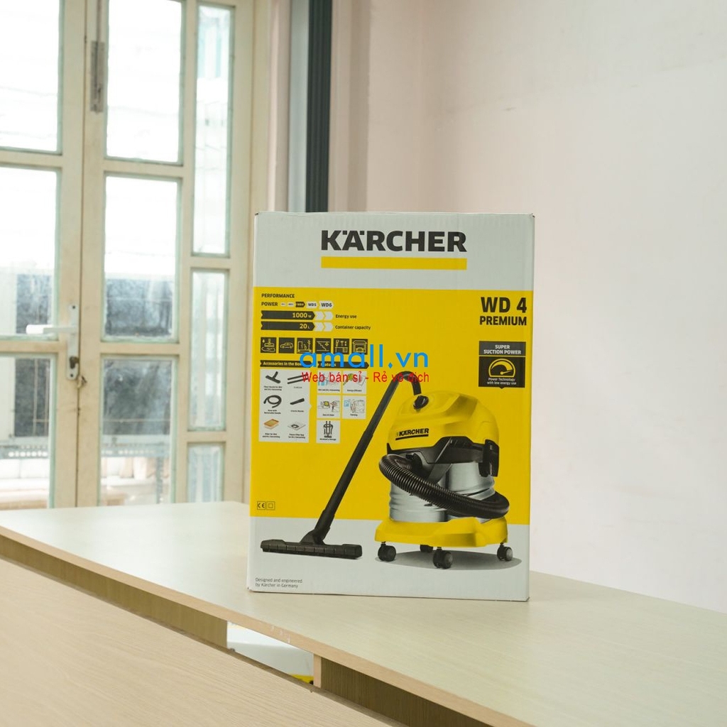 Máy Hút Bụi Khô Và Ướt Karcher WD 4 Premium thương hiệu của Đức