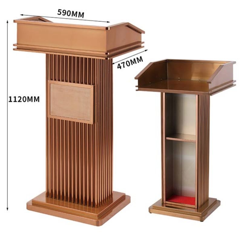 Bục Phát Biểu Inox Mạ Vàng Hồng Cao Cấp