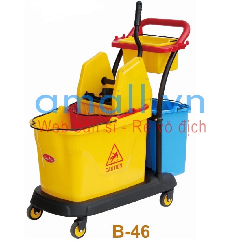 Xe đẩy vắt cây lau 2 xô ANKO B-46 54L