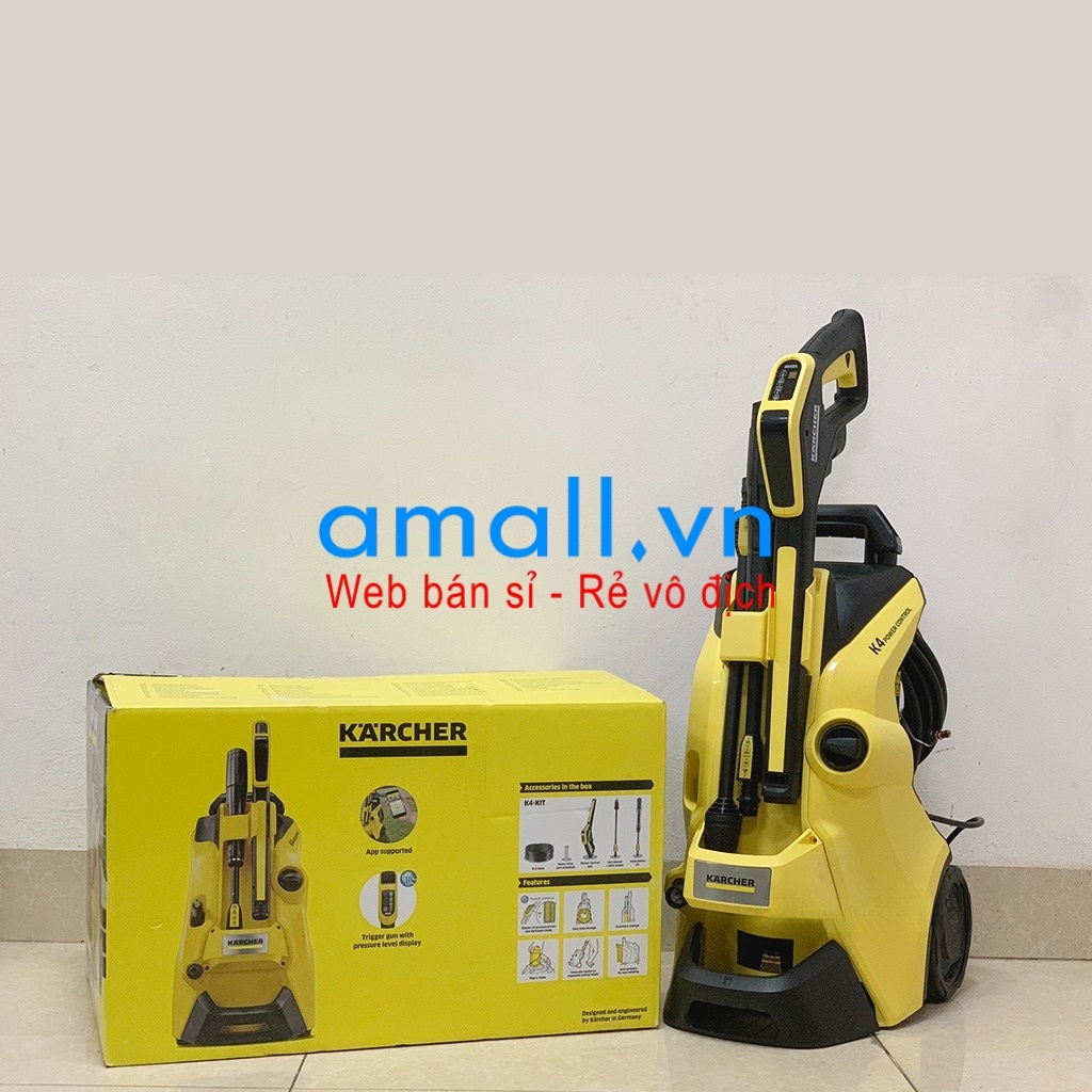 Máy phun rửa áp lực cao Karcher K 4 Power Control động cơ từ, công suất 1800W và áp lực đến 130 bar