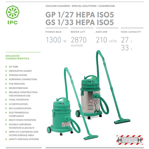 Máy hút bụi IPC GS 1/33 HEPA