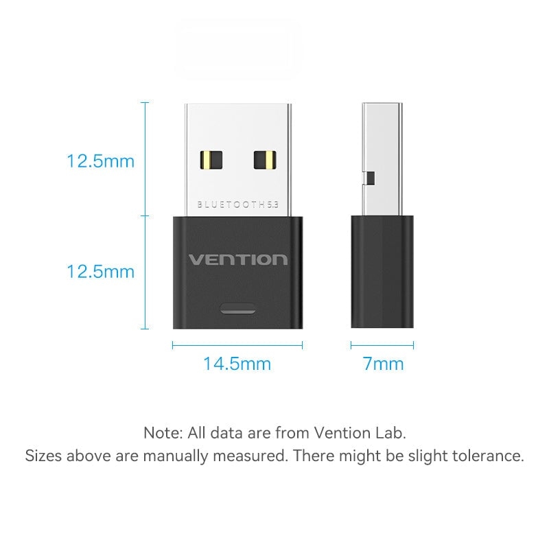 USB Bluetooth VENTION NAH (Bluetooth v5.3, Kết Nối Cùng Lúc 5 Thiết Bị, 24bit/192kHz)