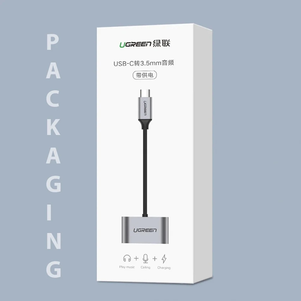 UGREEN 2 Ports USB-C Hub + 3.5mm Audio CM193 50596