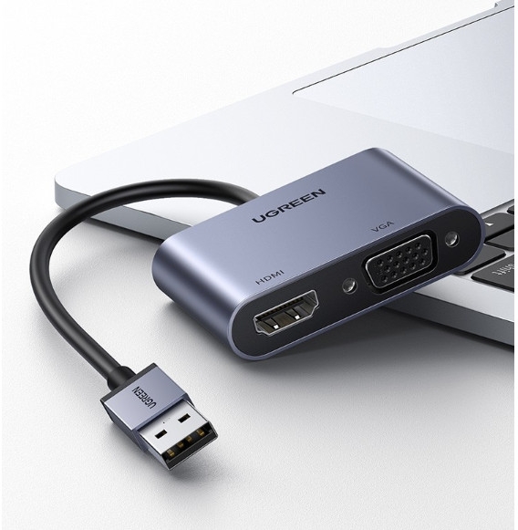 Cáp chuyển đổi UGREEN USB 3.0 to HDMI+VGA Converter CM449 20518