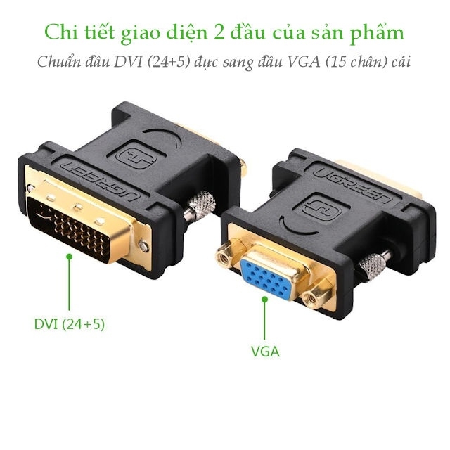 UGREEN DVI  Male to VGA Female Converter 20122