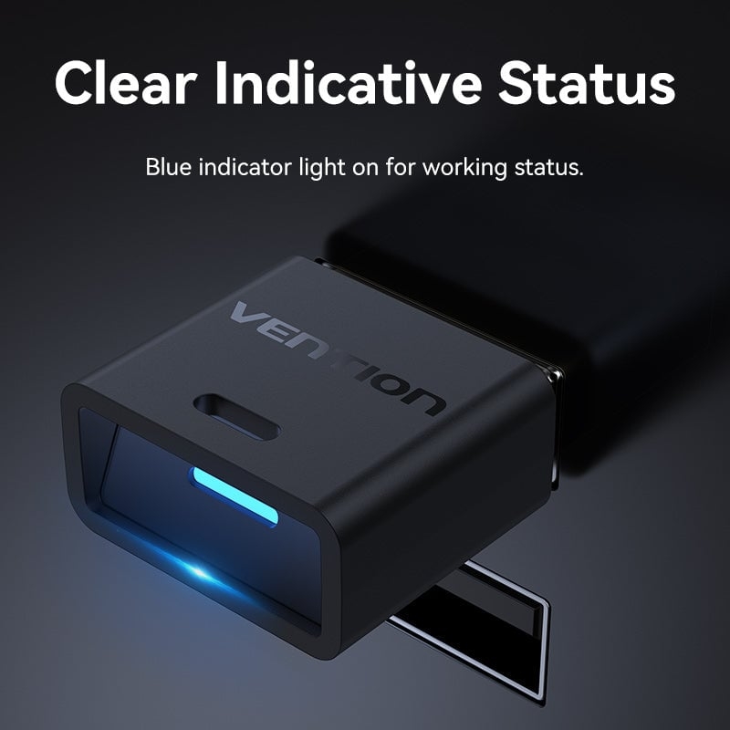 USB Bluetooth VENTION NAH (Bluetooth v5.3, Kết Nối Cùng Lúc 5 Thiết Bị, 24bit/192kHz)