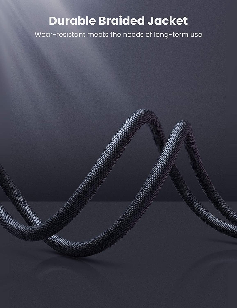 UGREEN 3.5mm 3-Pole Male to Male Silver Plating Copper Case Audio Cable AV171