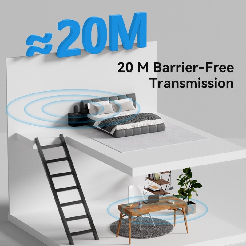 USB Bluetooth VENTION NAH (Bluetooth v5.3, Kết Nối Cùng Lúc 5 Thiết Bị, 24bit/192kHz)