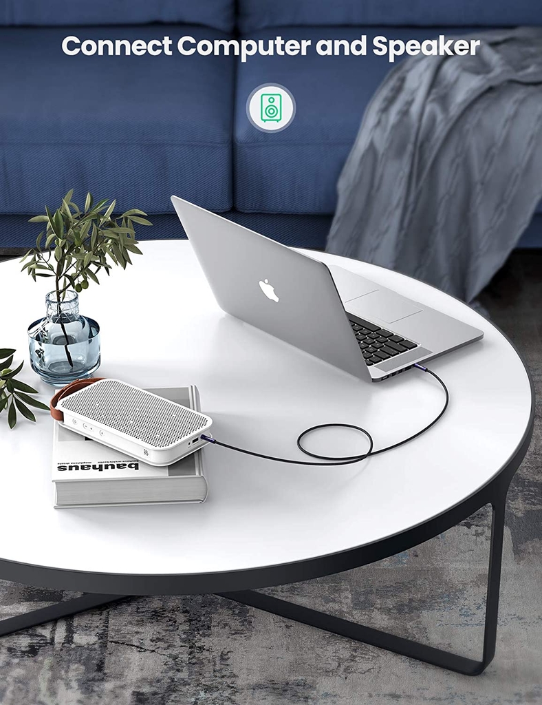 UGREEN 3.5mm 3-Pole Male to Male Silver Plating Copper Case Audio Cable AV171