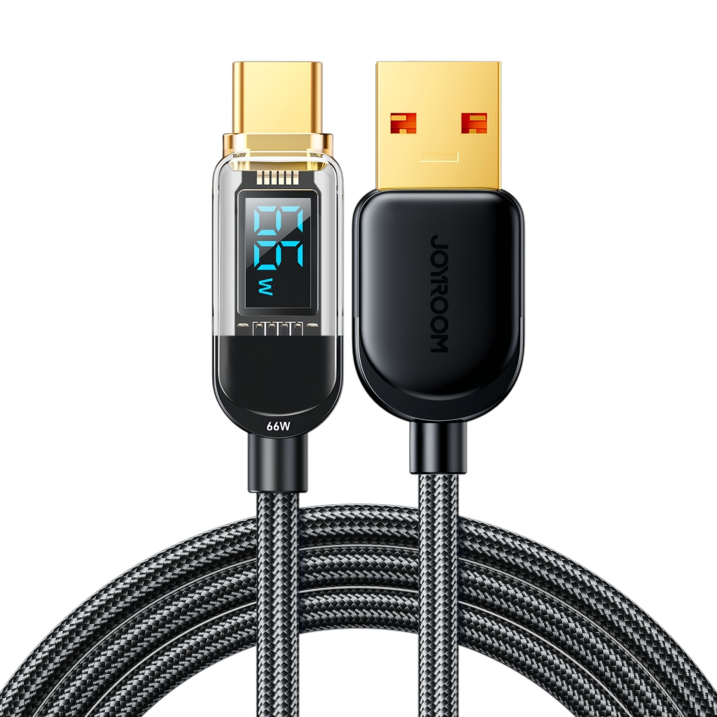 Cáp sạc Joyroom S-CL020A4 20W Type-C to Lightning Digital Display Fast Charging Data Cable 1.2m-Black