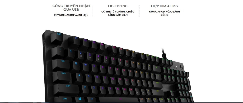 BÀN PHÍM LOGITECH G512 LIGHTSYNC RGB MECHANICAL GAMING