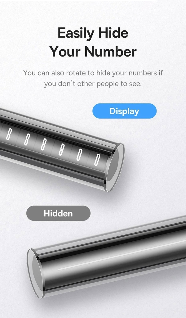 Bảng Số Điện Thoại Dùng Trên Xe Hơi Baseus Parking Number Plate Tint